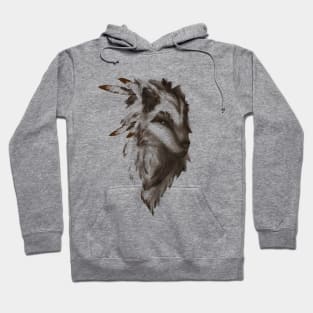 The Native Wolf (brown version) Hoodie